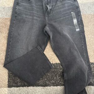 American Eagle Outfitters Straight Leg Jeans - Washed Black
